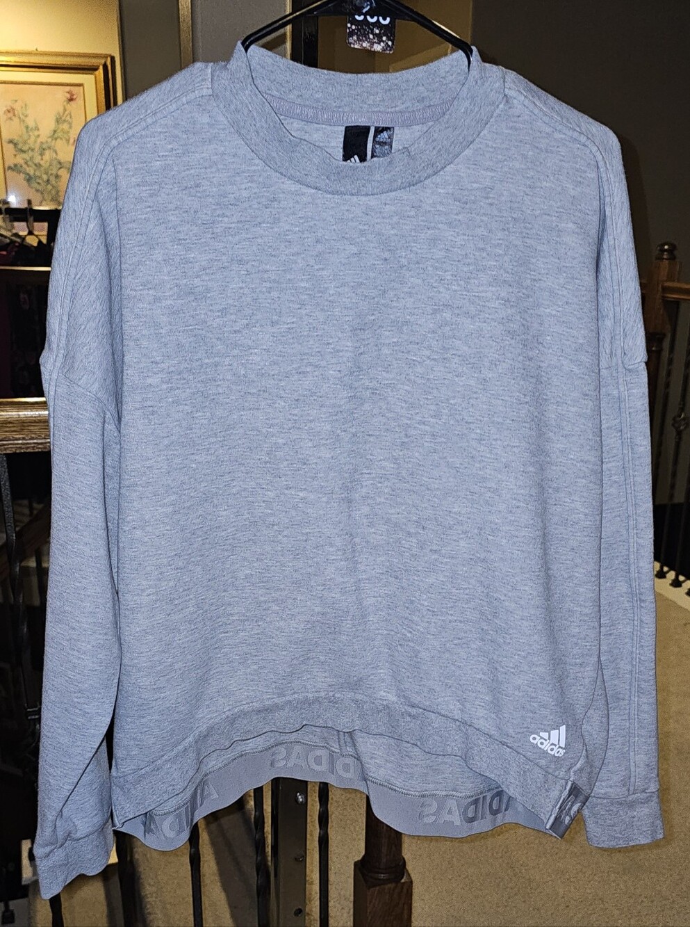 Adidas Light Heather Gray Crewneck Sweatshirt